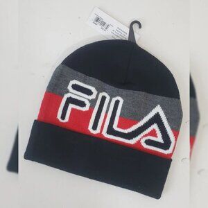 FILA BEANIE HAT WOMEN'S MEN'S COLD WEATHER MULTICOLOR BIG LOGO